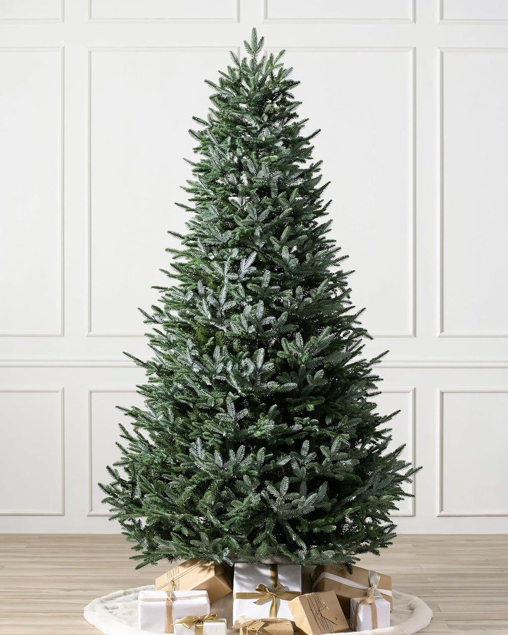 Balsam Hill European Silver Fir - Elegant Artificial Christmas Tree with True Needle Foliage Available Unlit or with LED Clear Lights, Unlit, 8'
