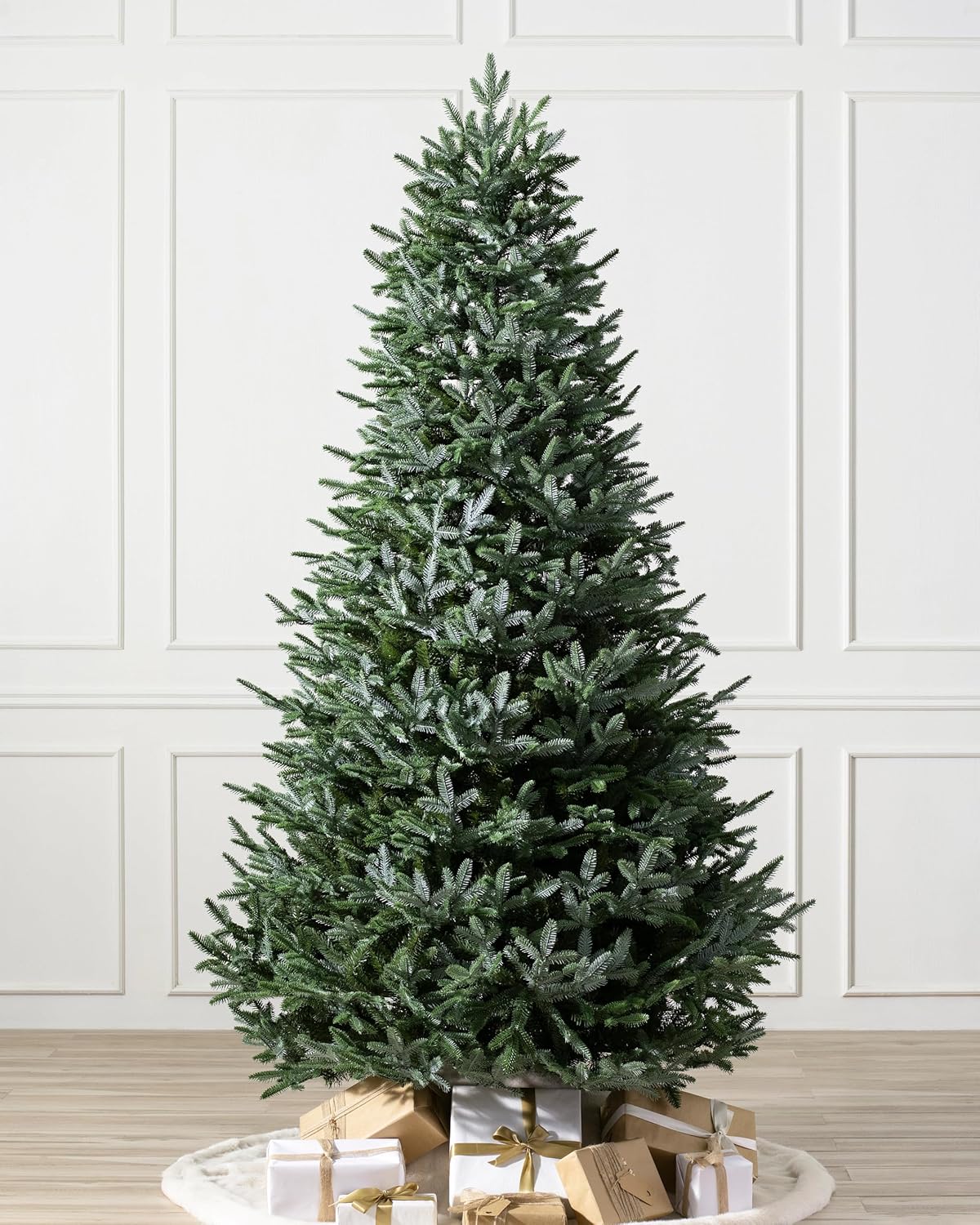 Balsam Hill European Silver Fir - Elegant Artificial Christmas Tree with True Needle Foliage Available Unlit or with LED Clear Lights, Unlit, 8'