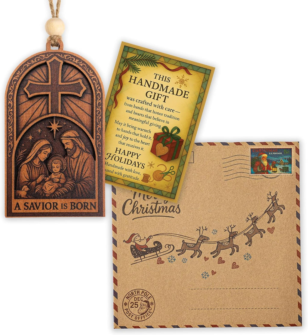 Christmas Cross Ornaments for christmas1 Tree 2025 - Christian Ornaments for Christmass Tree - Christmass Ornament Clearance - Jesus ornamentt for Christmass Trees, Nativity Ornament