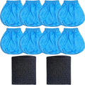 8 Pack VRC2 Cloth Filters & 2 Pcs VFF21 Foam Filter Kit Compatible with Vacmaster 1.5 to 3.2 Gallon Wet/Dry Vac, Fit for Armor All 2.5 Gallon Shop Vacuum: AA255, AA255W