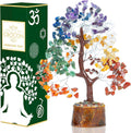Crocon Seven Chakra Crystal Tree of Life Chakra Bonsai Tree for Room, Office & Bedroom Decor Spiritual Gift Meditation Birthday Gift for Women Mom Sister Housewarming Gifts Home