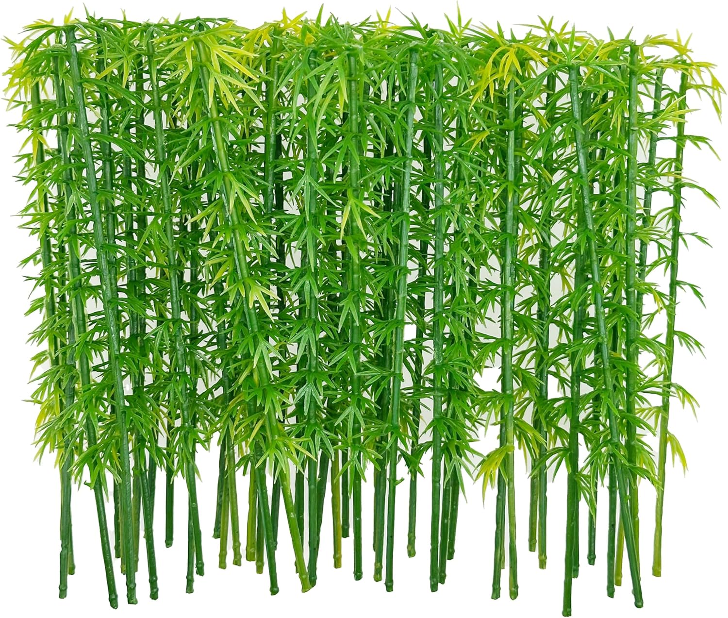 Woohome Model Miniature Bamboo Trees, Green Plastic Bamboo Trees for Building Model, Home Miniature Landscape Landform Diorama Project, 50 PCS, 5.9’’