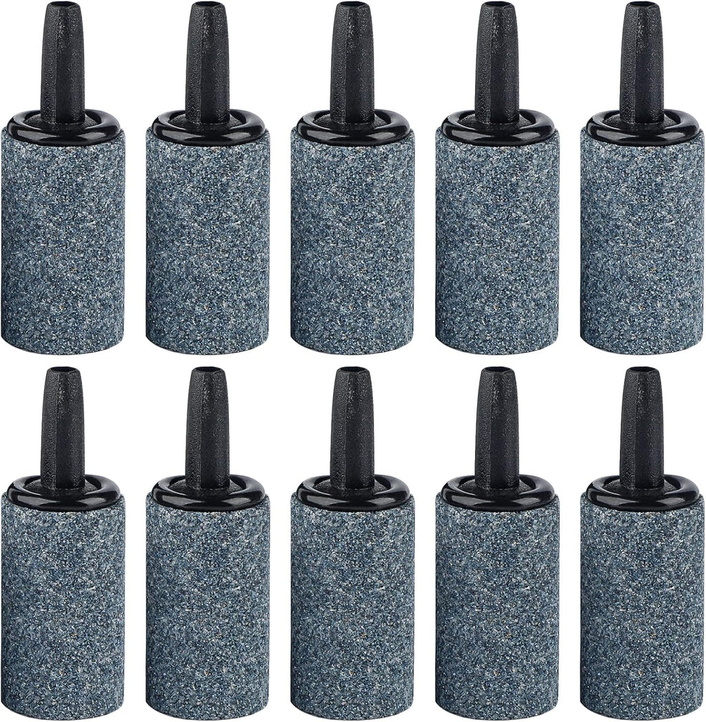 Pawfly Aquarium Air Stone 1 Inch, Fish Tank Air Stone Aerator Bubble Diffuser for Nano Air Pumps Small Buckets and Fish Tanks, 10 Pack