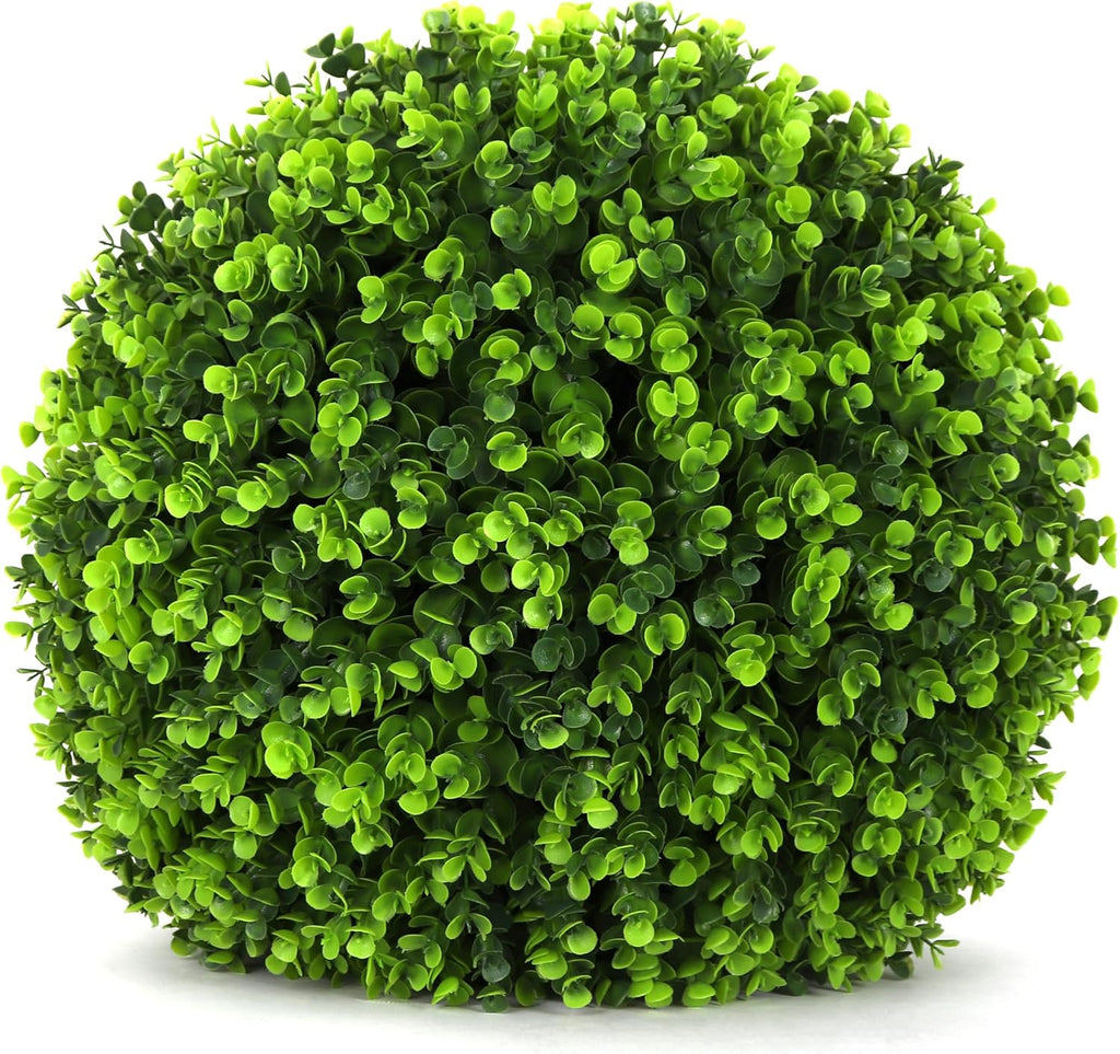 3rd Street Inn Topiary Ball - Artificial Topiary Plant - Wedding Decor - Indoor/Outdoor Artificial Plant Ball - Topiary Tree Substitute (17" XL (2-Pack), Wintergreen)