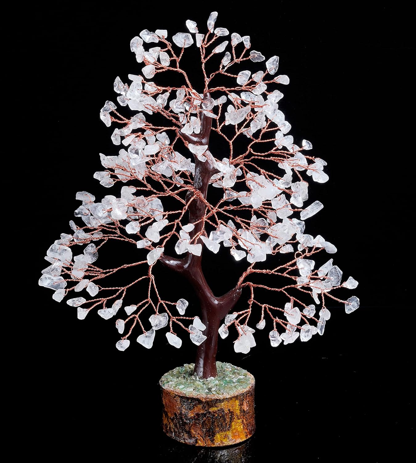 Clear Quartz Gemstone Tree of Life Feng Shui & Chakra Decor - Crystal Money Tree Bonsai for Positive Energy & Healing - Home Decor & Good Luck Spiritual Gift