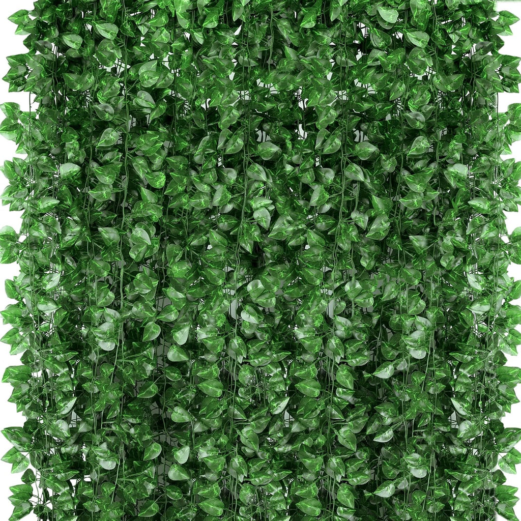 720 Feet 96 Pack Fake Greenery Hanging Garland, Ivy Leaf Plants, Vine Leaves, Fake Flowers Foliage for Bedroom Garden Wall Decor