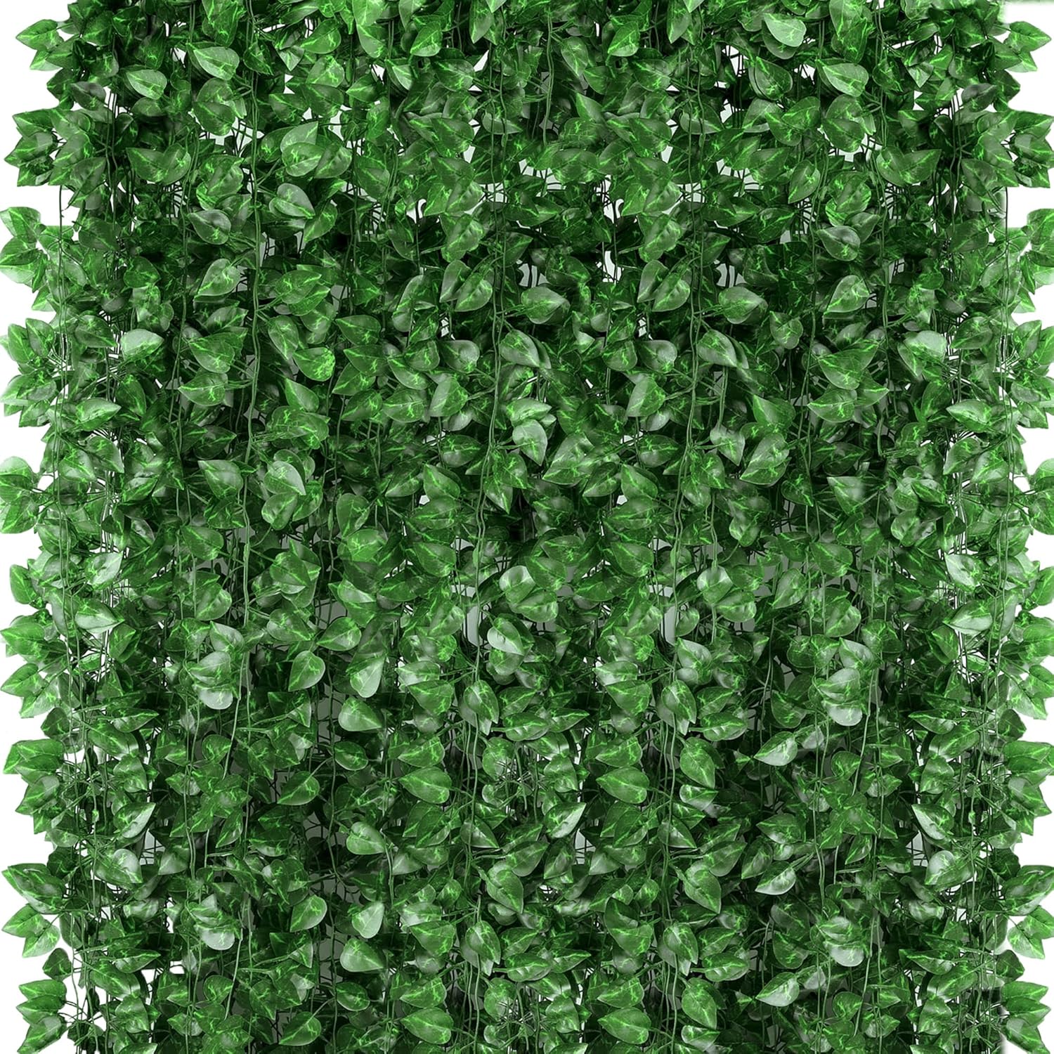 720 Feet 96 Pack Fake Greenery Hanging Garland, Ivy Leaf Plants, Vine Leaves, Fake Flowers Foliage for Bedroom Garden Wall Decor