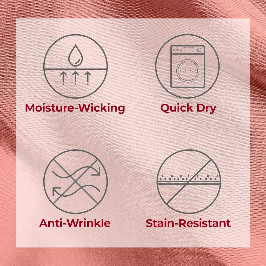 Mellanni Twin XL Sheets Set - 3 PC Iconic Collection Bedding - Hotel Luxury, Extra Soft, Cooling Bed Sheets - Wrinkle, Fade, Stain Resistant (Twin Extra Long, Coral)