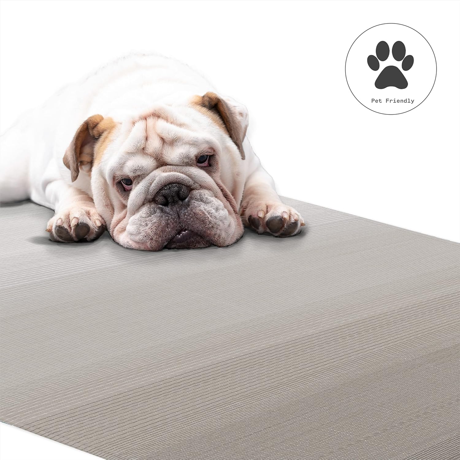 Fab Habitat Outdoor Rug - Waterproof, Fade Resistant, Crease-Free - Premium Recycled Plastic - Neutral Ombre - Porch, Deck, Balcony, Mudroom, Laundry Room, Patio - Big Sur - Ash - 3 x 5 ft