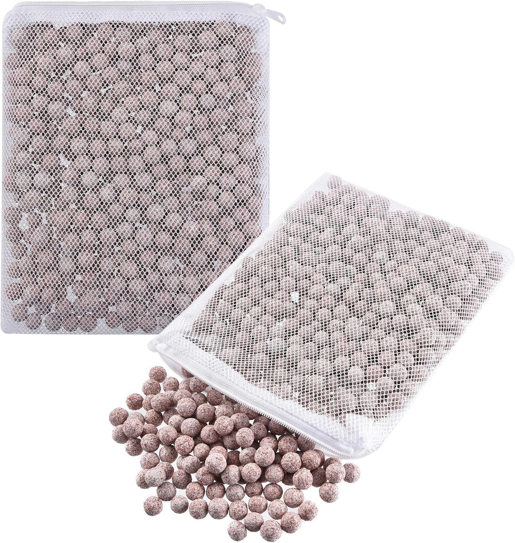 JIHAQUA Aquarium Ceramic Filter Media Bio Filter Rings, Bio Ceramic Ball for Freshwater,Marine Fish Tank,Canister Filter,Koi Pond (Wine, 2 Lbs)