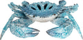 Blue Coral Crab Statue – Ocean Coral Reef Coastal Decor for Beach Homes | Polystone Nautical Figurine with Textured Finish for Shelf or Tabletop Display (11” x 10”) by Corner Merchant