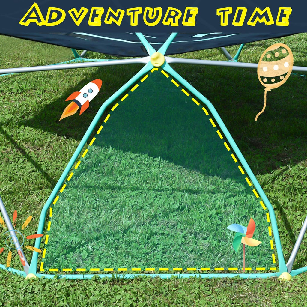 13 FT Climbing Dome for Kids 3 +, Geometric Dome Climber Play Center - Supports 1000LBS Outdoor Playset, Easy Assembly and Move