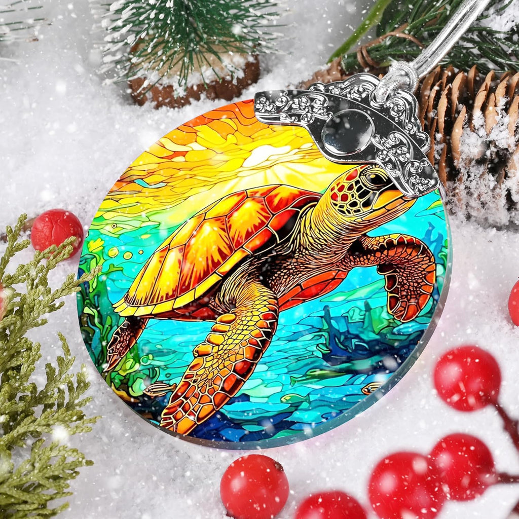 Sea Turtle Ornament - Christmas Keepsake & Stocking Stuffer - Turtle Gift