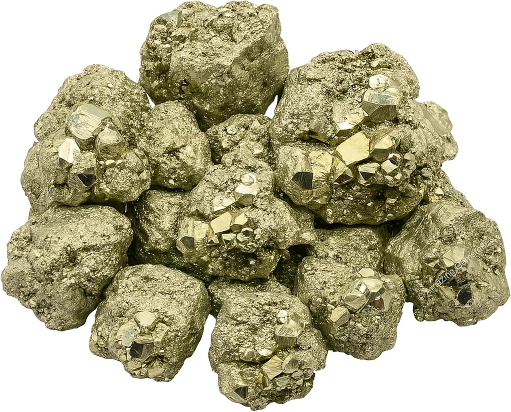 Amazing Gemstone 2 Pieces Pyrite Raw Crystals and Healing Stones, Natural Rocks for Tumbling and DIY Raw Stones and Crystals