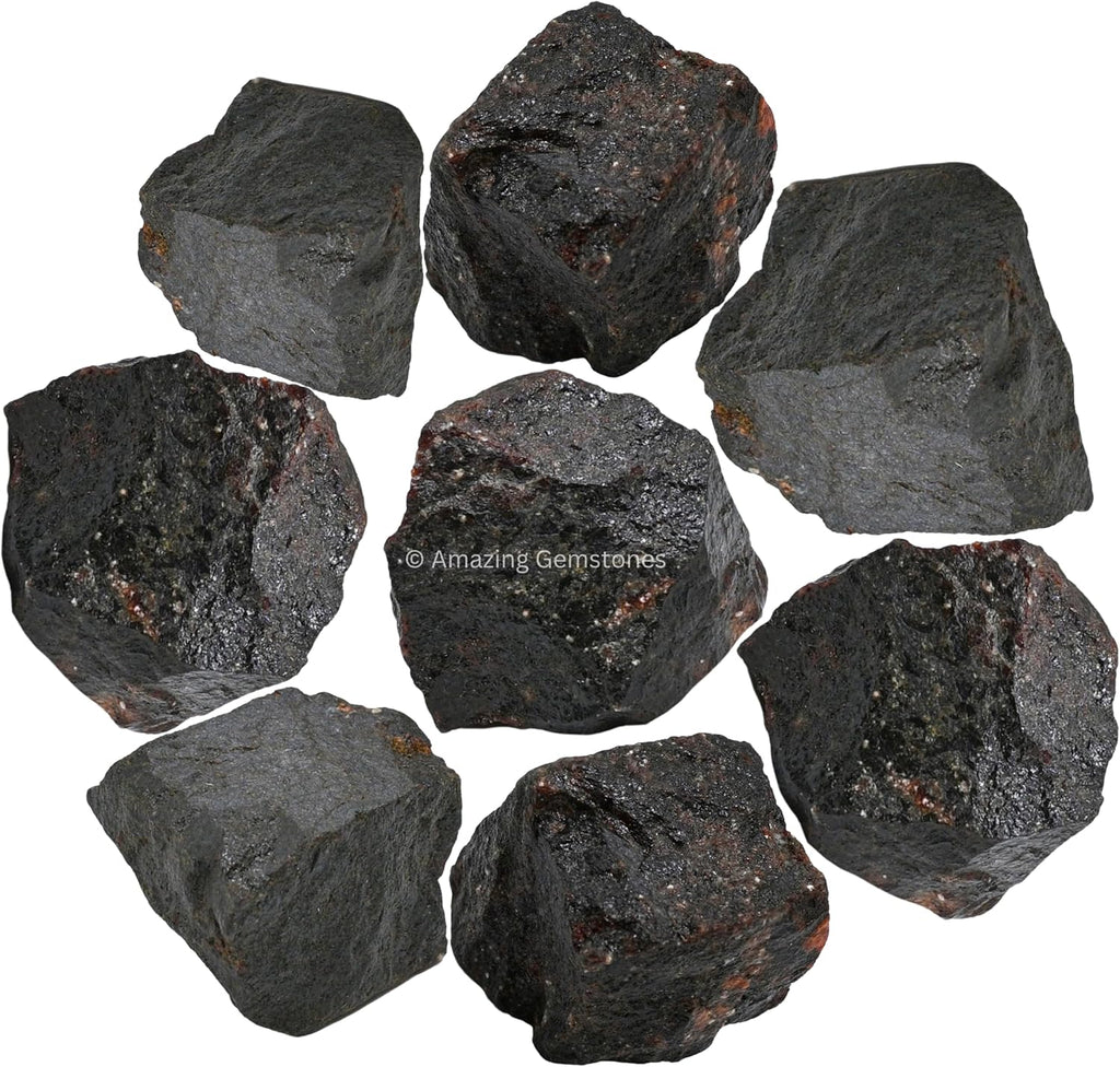 Amazing Gemstone Garnet Raw Crystals and Healing Stones, Natural Rocks for Tumbling and DIY Raw Stones and Crystals (1 lb)