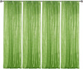 Sugargirl Apple Green Sequin Backdrop Curtain 4 Panels 2FTx8FT Glitter Apple Green Background Drapes Sparkle Photography Backdrop for Party Wedding Birthday Wall Decoration