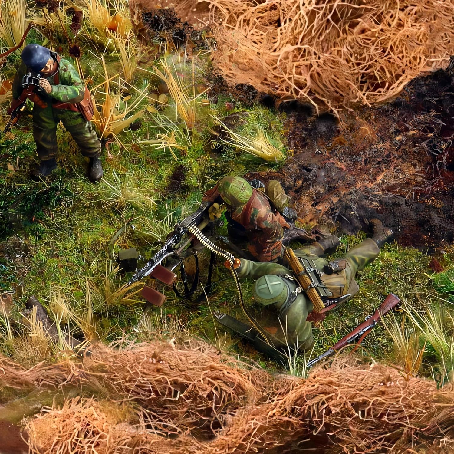 Warmtree Simulation Grass Miniature Static Grass Model Grass Diorama Supplies Artificial Grass for Diorama Materials Train Landscape Railroad Scenery Sand Military Layout Model