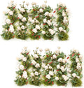Warmtree 40 Pcs Flower Cluster Flower Vegetation Groups Grass Tufts Miniature Static Scenery Model for DIY Architecture Building Model Railway Train Diorama Garden Scenery Landscape Layout (White)