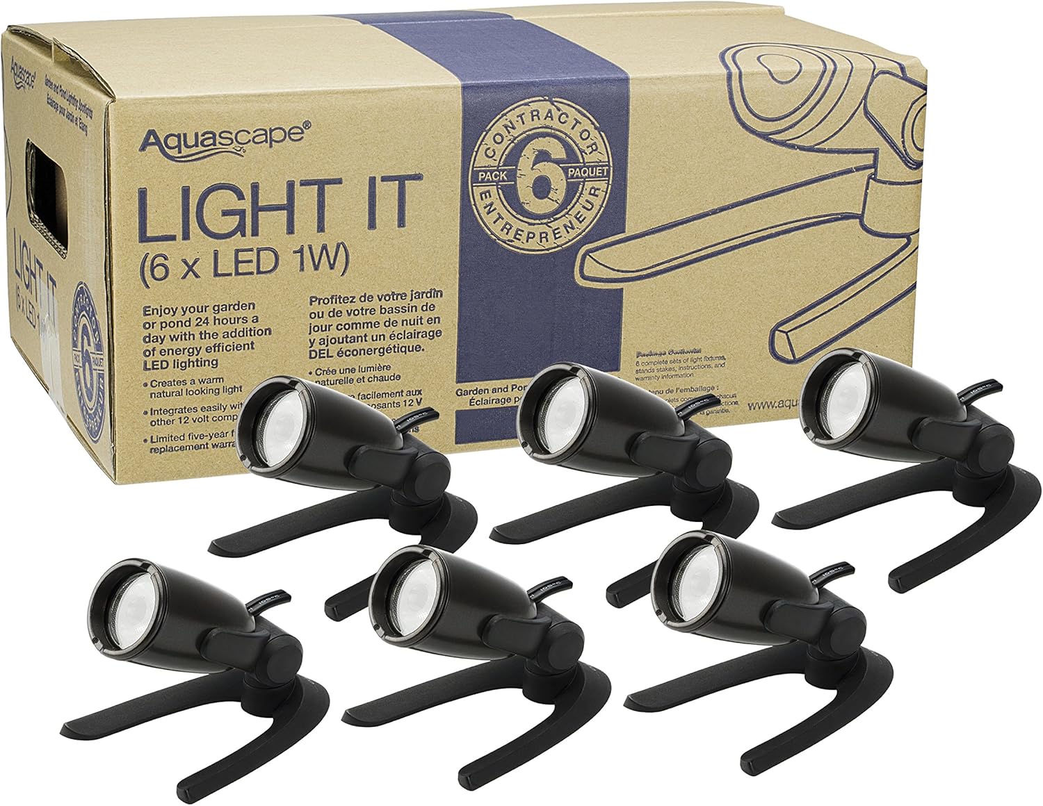 Aquascape LED Garden and Pond Lighting Six (6) Pack 84045