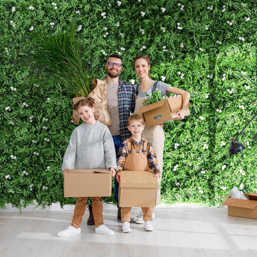 Artificial Hedge Grass Wall 20"x20"(12pcs), UV-Anti Green Wall Decor Backdrop, Fake Greenery Plant Wall Boxwood Panels for Privacy Fence Screen Outdoor Indoor Wedding Garden Backyard