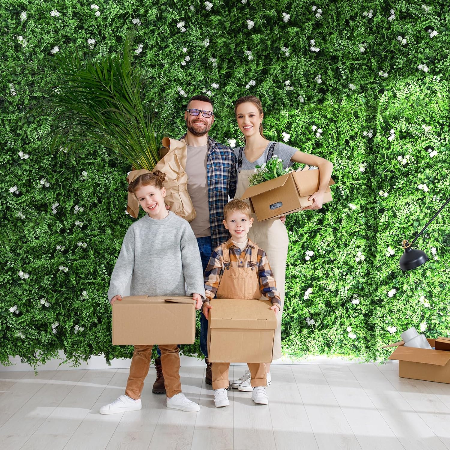 Artificial Hedge Grass Wall 20"x20"(6pcs), UV-Anti Green Wall Decor Backdrop, Fake Greenery Plant Wall Boxwood Panels for Privacy Fence Screen Outdoor Indoor Wedding Garden Backyard