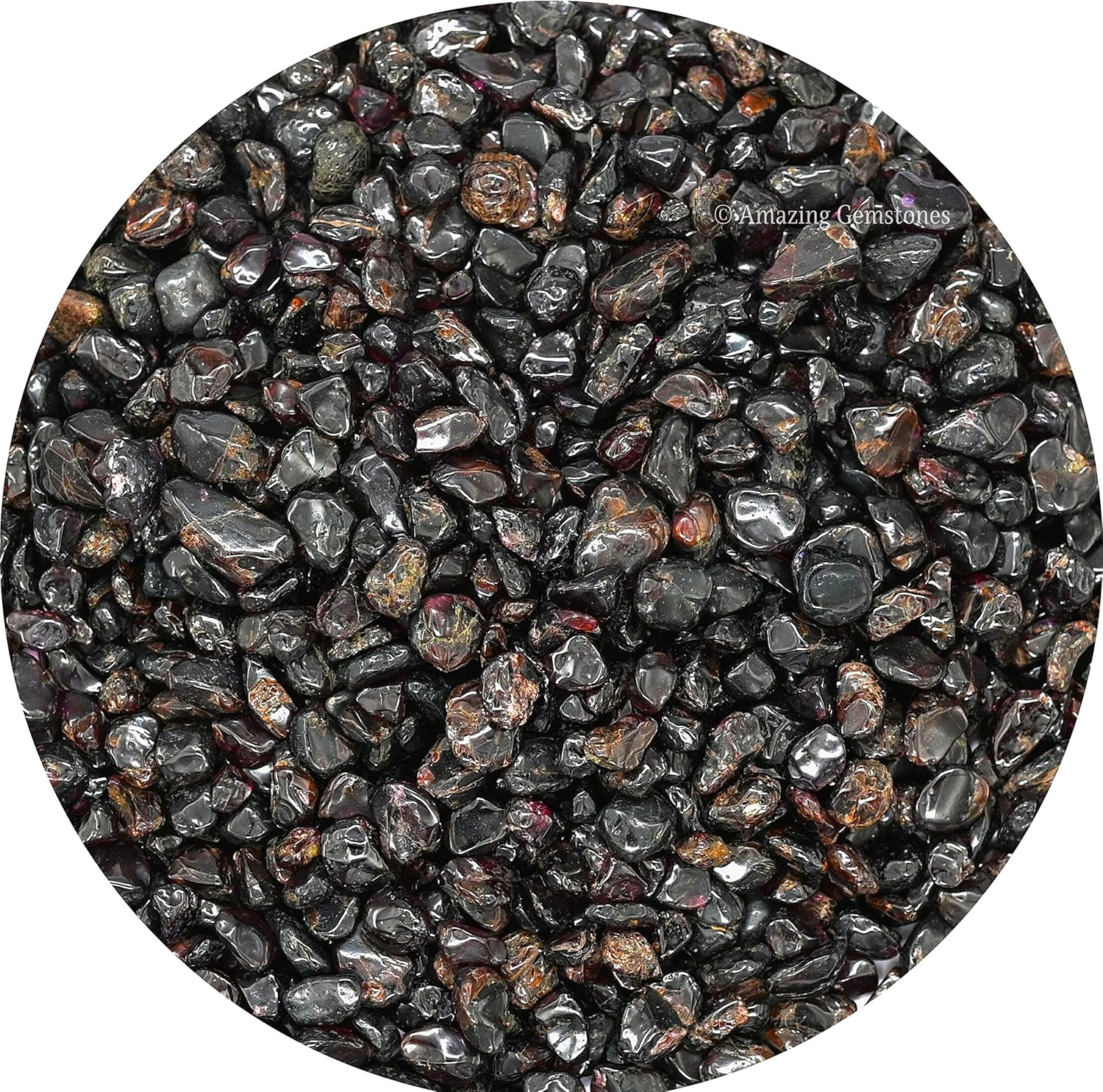 Amazing Gemstone Garnet Crystal Chips Aquarium Gravel Rocks - Natural AAA Grade Gemstones, Small Tumbled Stones and Tiny Crystals for Decoration (Bulk Fish Tank Gravel)