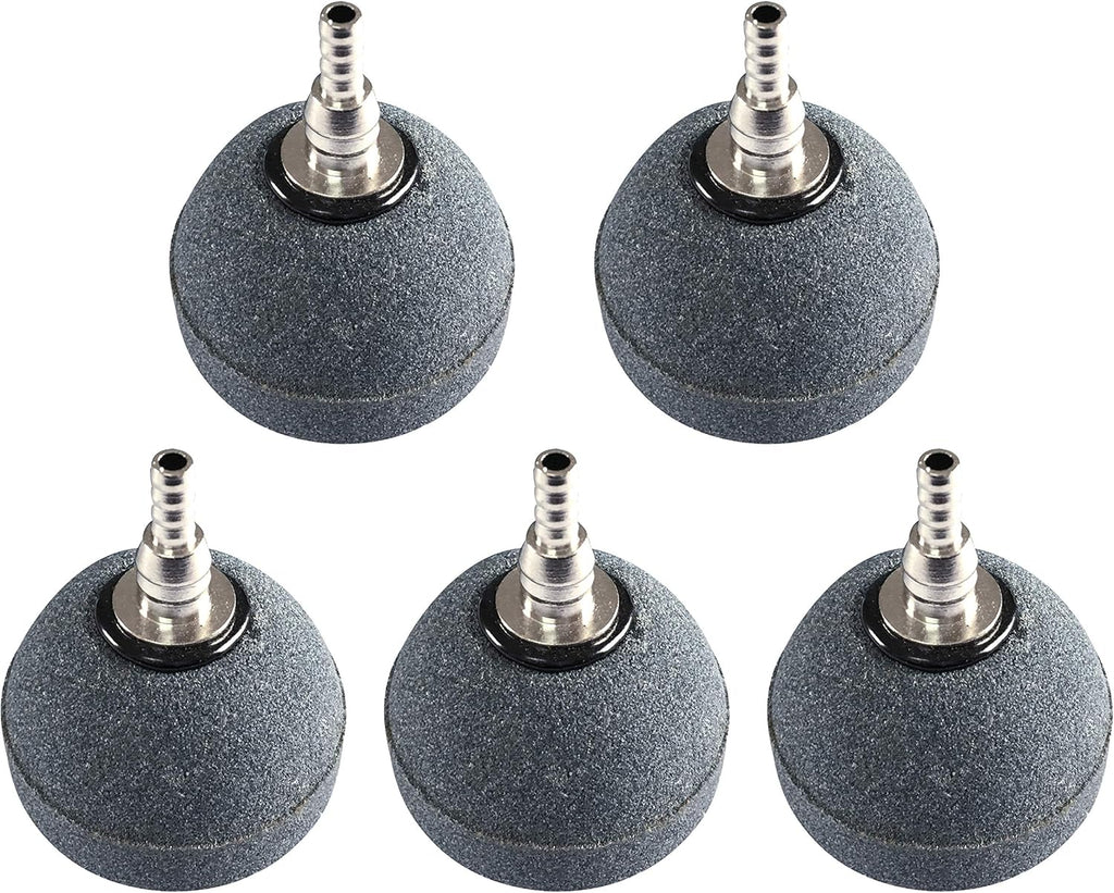 Quickun 2 Inch Updated Crazy Air Stone Cylinerr Bubble Plus Ball Diffuser Aquarium Fish Tank Hydroponics Pump Airstones Diffuser 3/16" 5/16" Hose ID