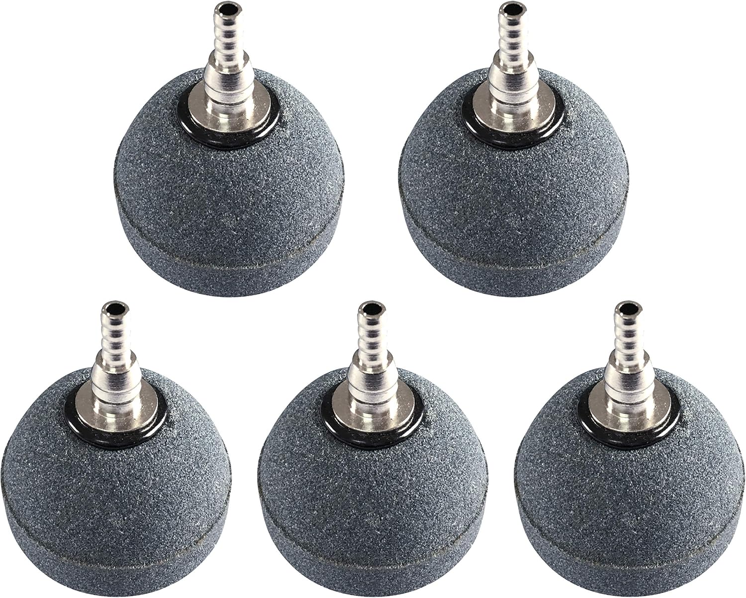 Quickun 2 Inch Updated Crazy Air Stone Cylinerr Bubble Plus Ball Diffuser Aquarium Fish Tank Hydroponics Pump Airstones Diffuser 3/16" 5/16" Hose ID