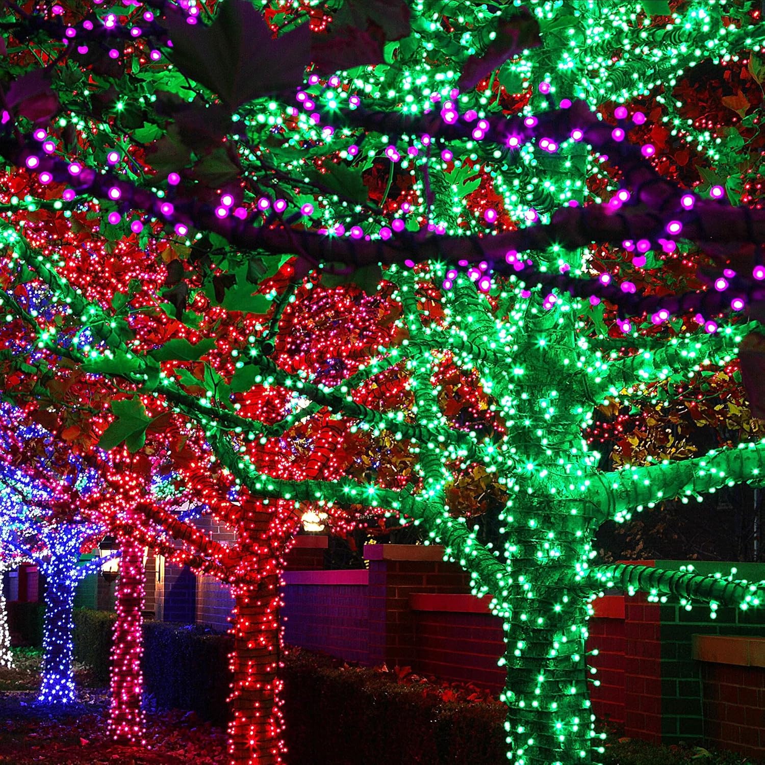 Dazzle Bright Green Christmas String Lights, 100 LED 33 FT Halloween Lights with 8 Modes, Waterproof Christmas Decorations for Indoor Outdoor Holiday Party Home Tree Decor