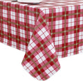 Walrus Heavy Duty Vinyl Tablecloth with Flannel Backing Waterproof Oil-Proof Plastic Table Cloth Stain-Resistant Wipeable Rectangle or Square Table Cover for Indoor and Outdoor (Lattice,60x84 Inch)