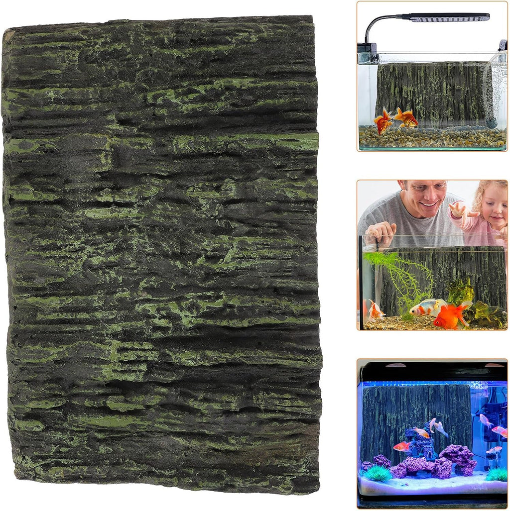 PU Terrarium Background Board for Reptile and Fish Tanks Realistic Textured Aquarium and Turtle Habitat Decor Lightweight Climbing Surface for Snakes and Lizards