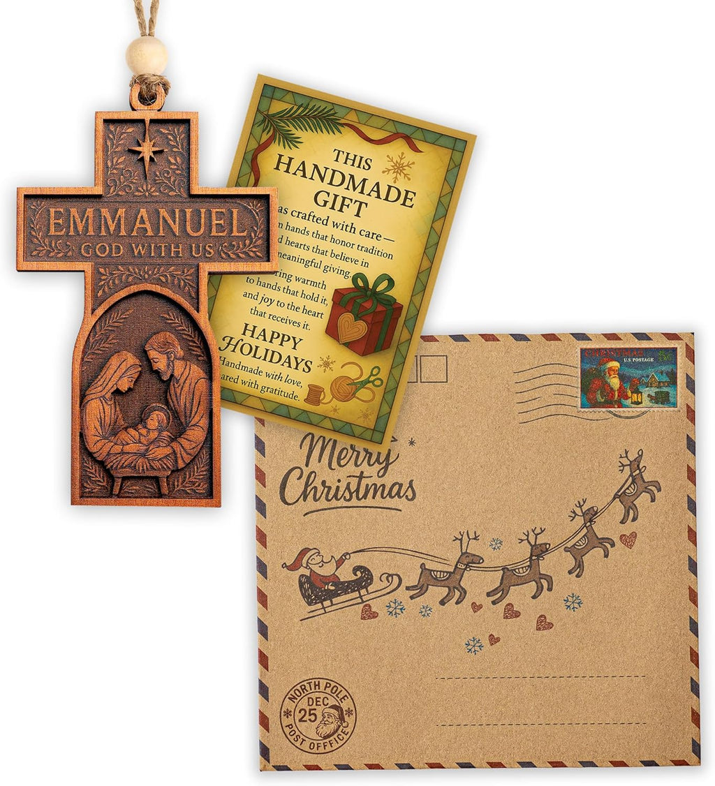 Christmas Cross Ornaments for christmas1 Tree 2025 - Christian Ornaments for Christmass Tree - Christmass Ornament Clearance - Jesus ornamentt for Christmass Trees, Nativity Ornament