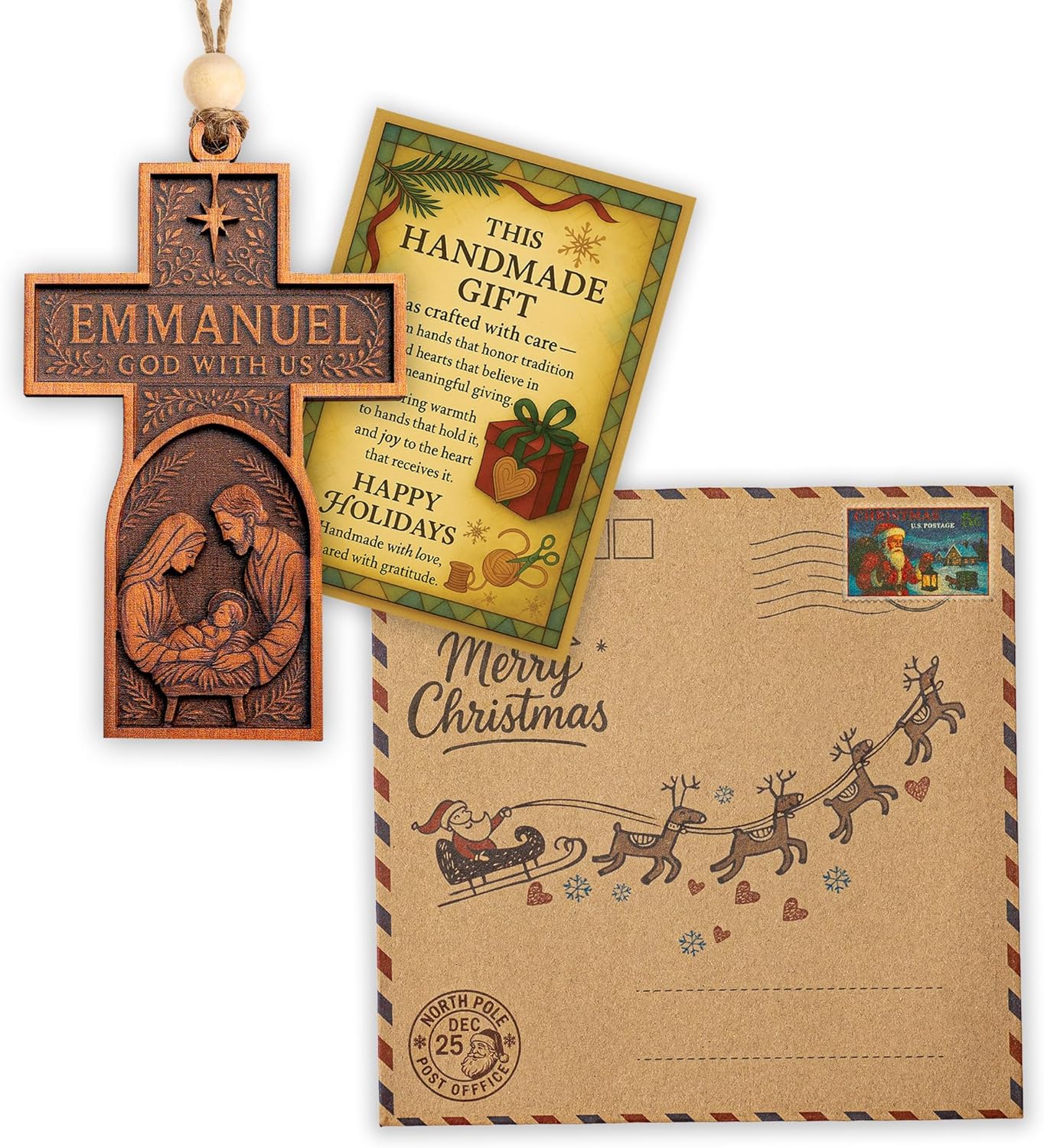 Christmas Cross Ornaments for christmas1 Tree 2025 - Christian Ornaments for Christmass Tree - Christmass Ornament Clearance - Jesus ornamentt for Christmass Trees, Nativity Ornament