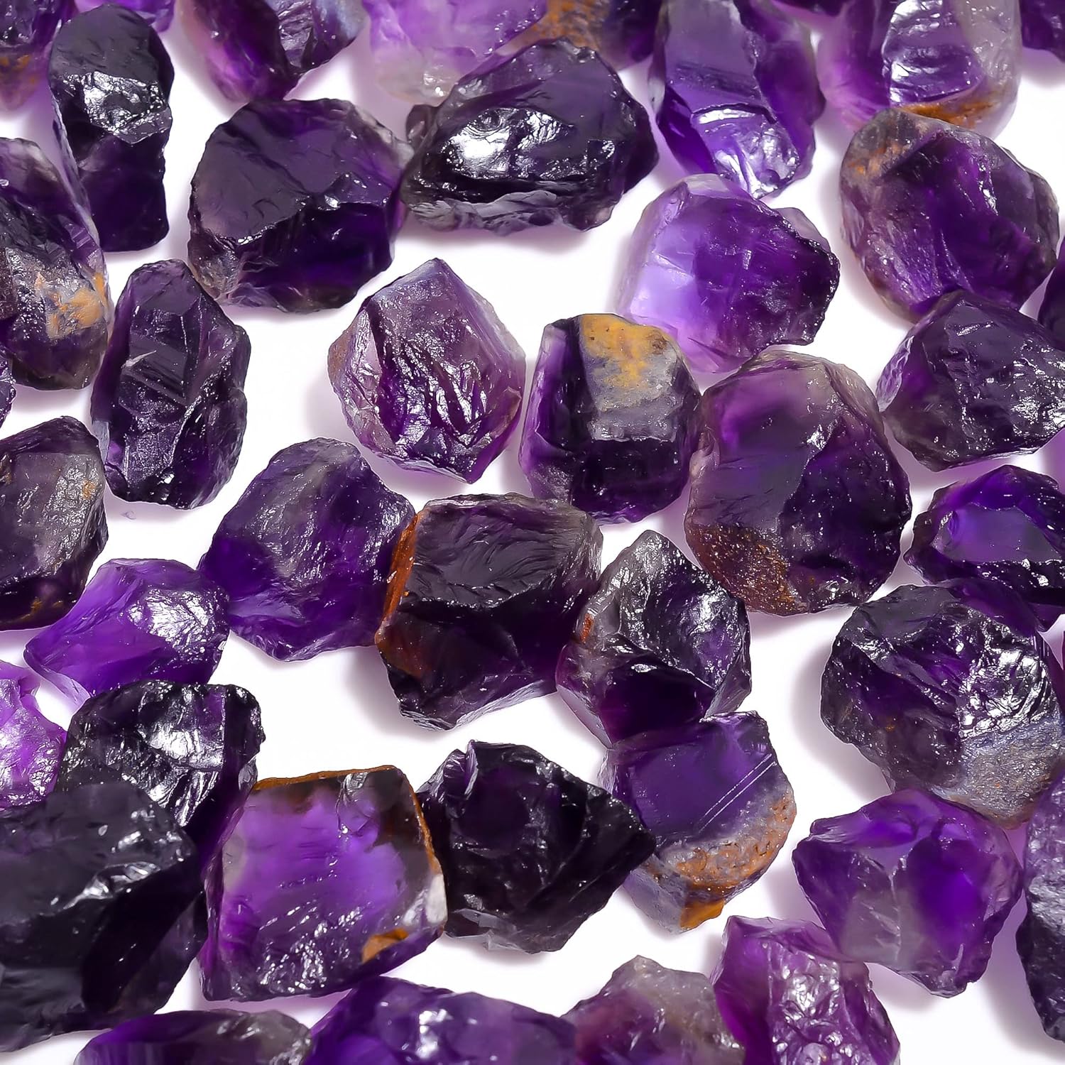 100 carats Raw Amethyst Rough Gemstone, Natural Crystals, Healing Stones, Wholesale Lot, Jewelry Making Supply, 10 to 16mm, 8 to 10pcs