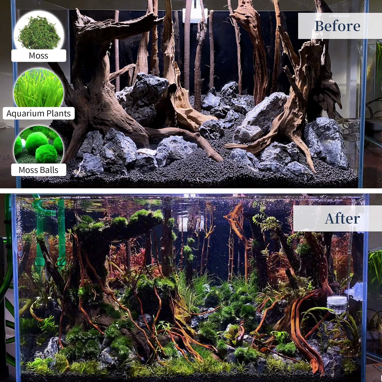 majoywoo Natural Large Driftwood for Aquarium Decor Reptile Decor 13-17" Long, Over 1.3 lbs
