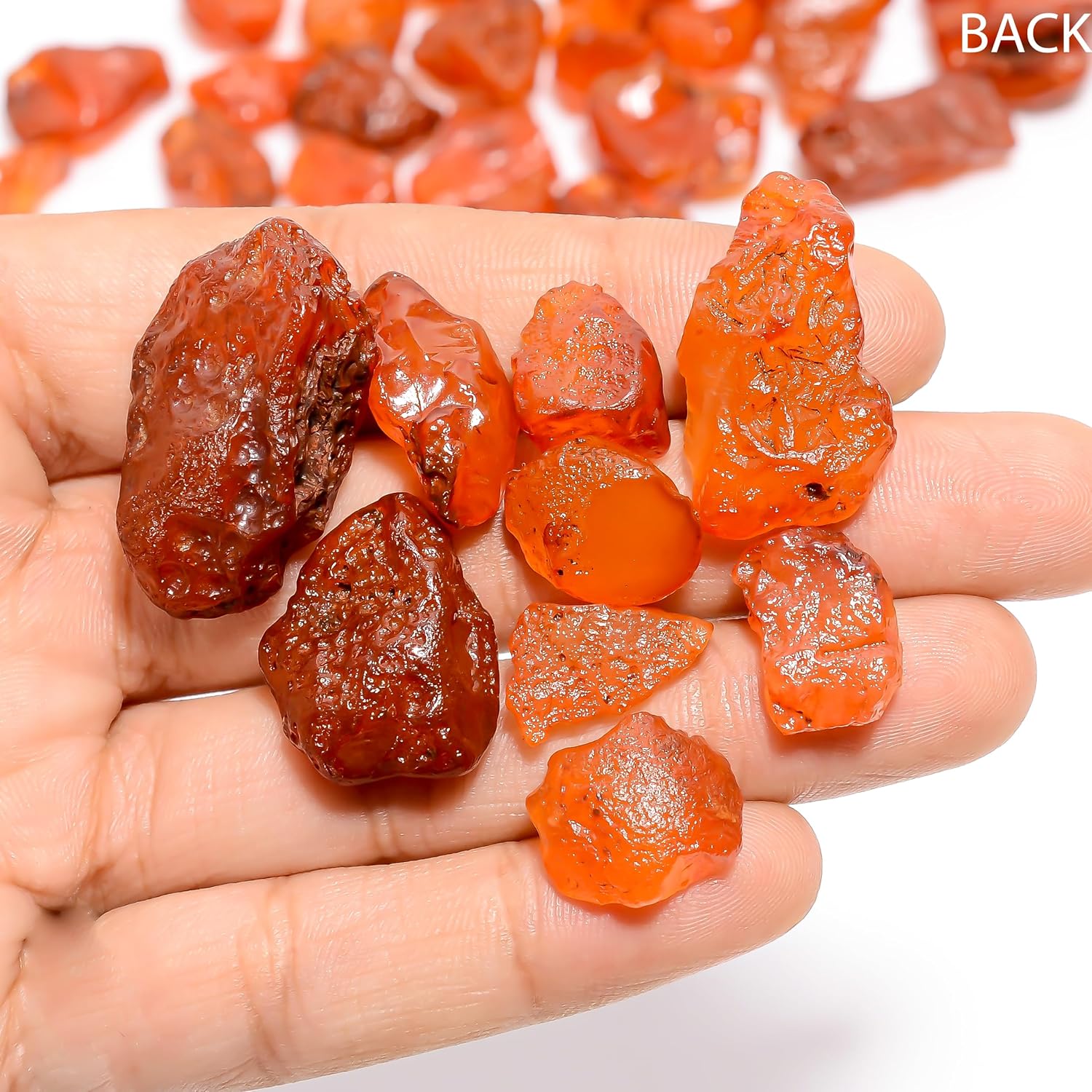 100 carats Raw Carnelian Rough Gemstone, Natural Crystals, Healing Stones, Wholesale Lot, Jewelry Making Supply, 14 to 20 mm, 8 to 10pcs