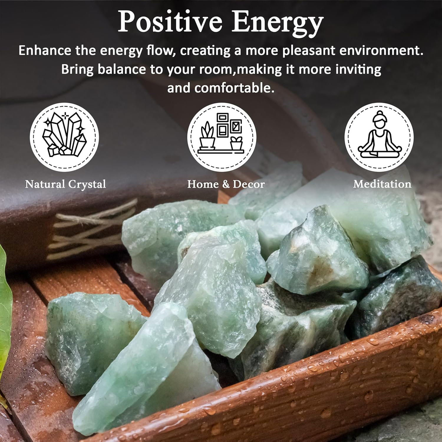 Crocon 1/2 LB Green Jade Rough Bulk Natural Stone Raw Stone Tumbling Cabbing Polishing Mining Chakra Balancing Reiki and Crystal Healing Good Luck Home Office Decor