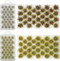 Woohome Static Grass Tufts Model - Brown Bushy Tufts Flower Cluster Vegetation Groups for Train Landscape Railway Modeling
