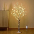 Hairui Lighted Snow Dusted Twig Tree with 200 LED Fairy Lights 4FT for Indoor Outdoor Home Thanksgiving Christmas Holiday Decoration