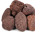 onlyfire Red Lava Rock 10 Pounds Volcanic Lava Stones for Indoor Outdoor Fire Pits Fireplaces Gas Logs and Landscaping, 2.75-5 Inch