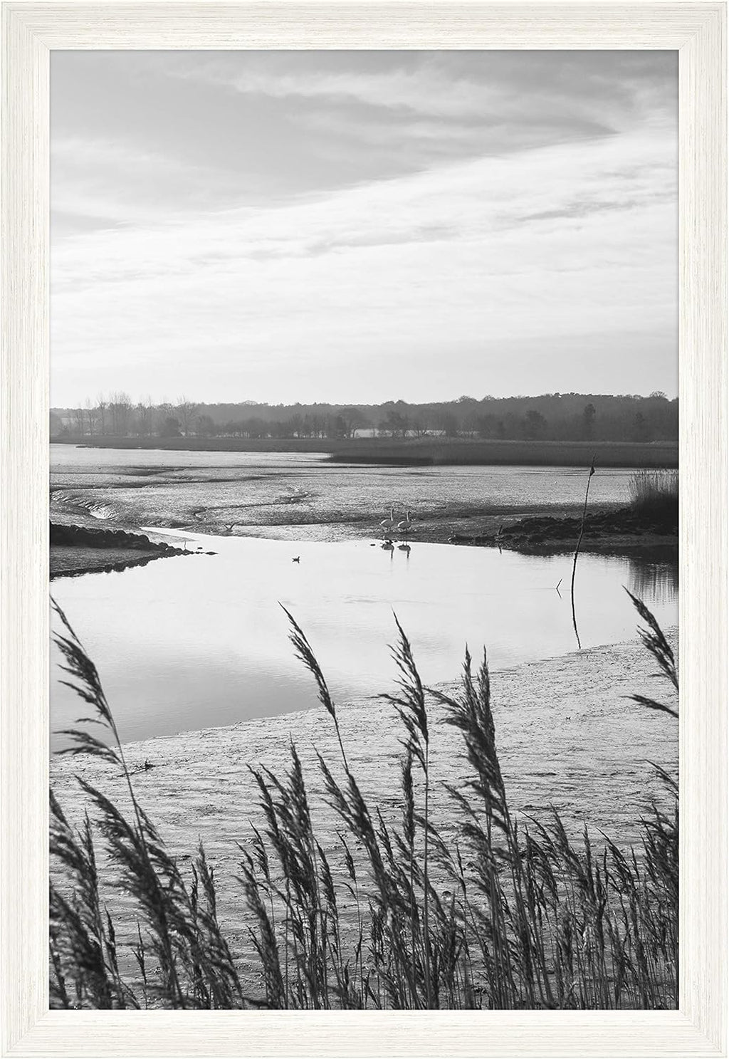 MCS Museum Poster Frame 20x30 White Woodgrain, Vertical & Horizontal Wall Hanging Large Picture Frame for Photos, Posters & Art Prints (1-Pack)