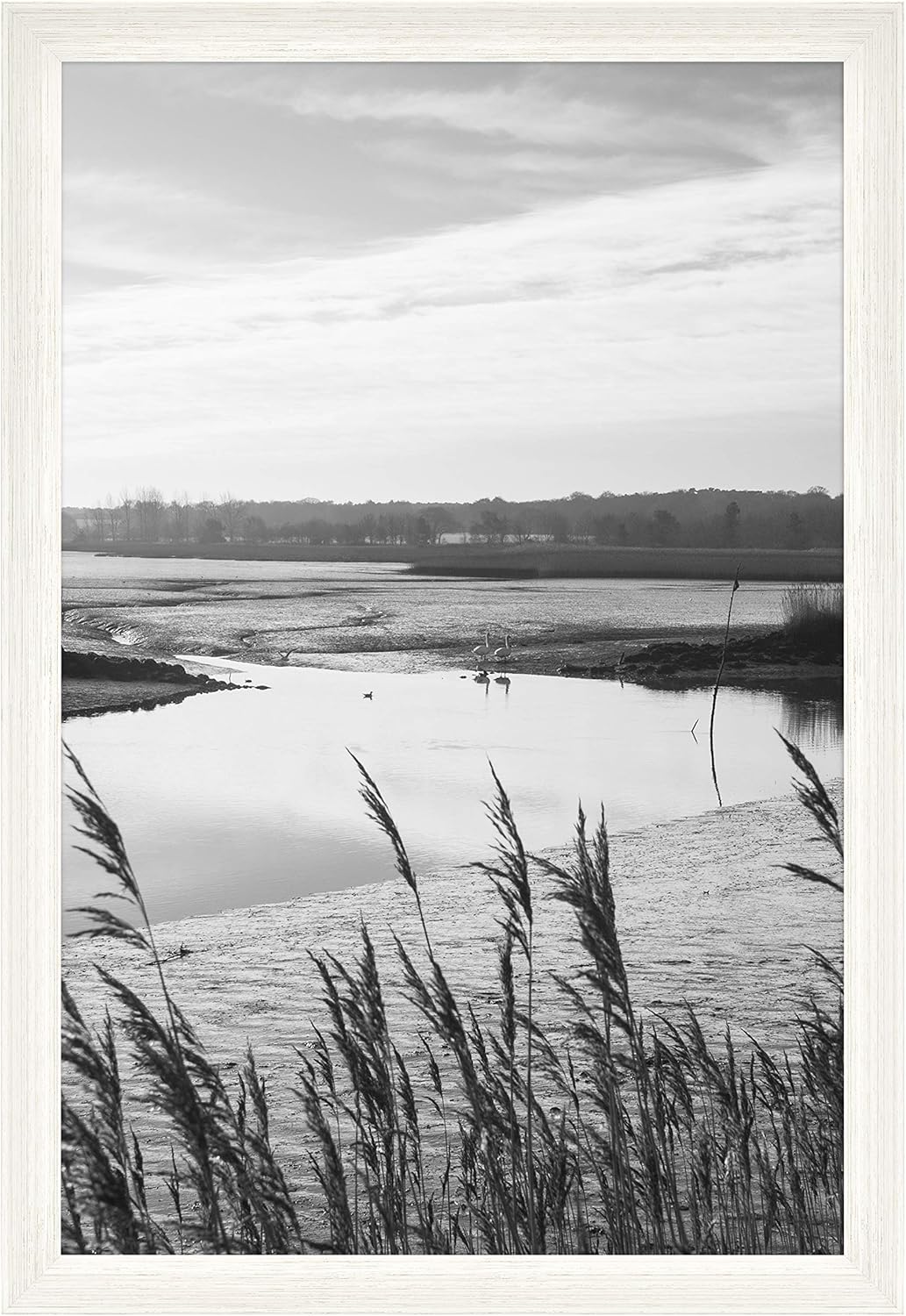 MCS Museum Poster Frame 20x30 White Woodgrain, Vertical & Horizontal Wall Hanging Large Picture Frame for Photos, Posters & Art Prints (1-Pack)