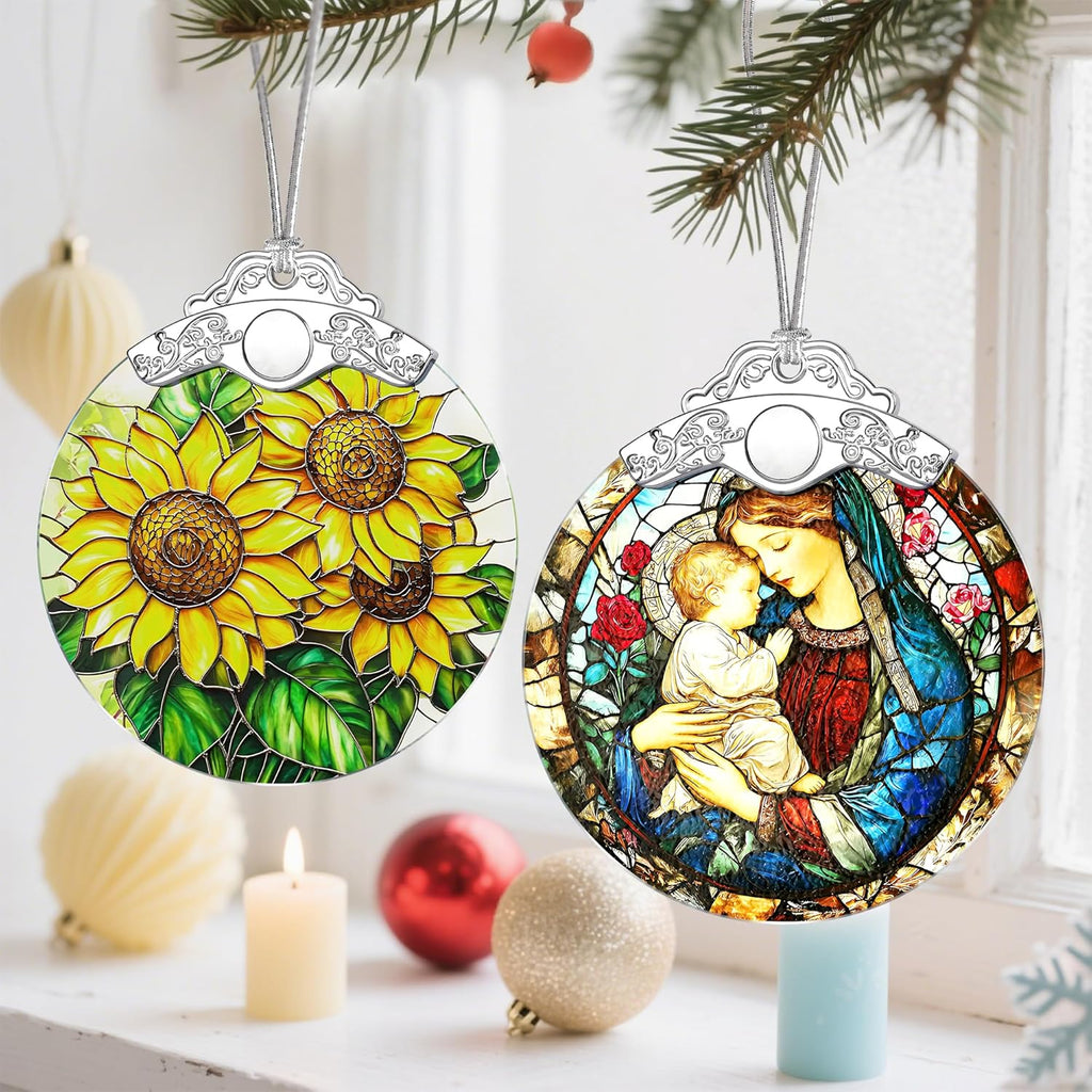 Religious Christmas Ornaments, Christmas Decorations for Tree, Keepsake Ornaments, Holiday Ornament, Baptism Gift, Religious Gift, Gifts for Christian Women & Gifts for Mothers