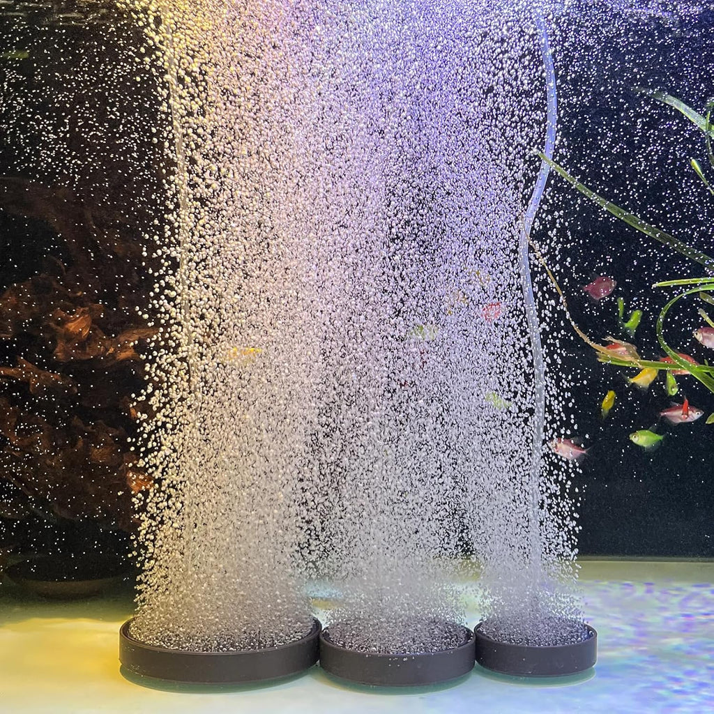 UPETTOOLS Aquarium Nano Air Stones Set, 3.2 Inch Fish Tank Bubbler High Dissolved Oxygen Aerator Stone Aquarium Oxygen Diffuser Bubble Release for Fish Tank Aquarium and Hydroponic (No Air Pump)