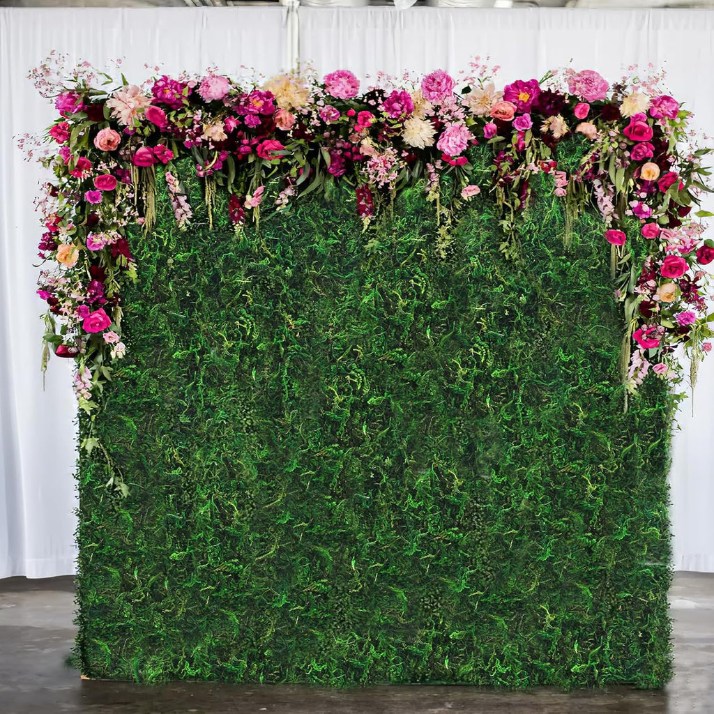 FAICOIA 2 Pcs Moss Table Runner Dried Moss for Crafts Green Moss Roll for Fairy Gardens Wedding Woodland 12" x 71" Preserved Moss Mat for Table Decoration Moss Carpet for Moss Grass Wall 30x180cm