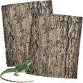 2PCS Cork Terrarium Background 15.7x11.8in Natural Cork Large Bark Backdrop Reptile Climbing Mat Habitat Decor for Spider Lizard Chamelon Turtle Beared Dragon