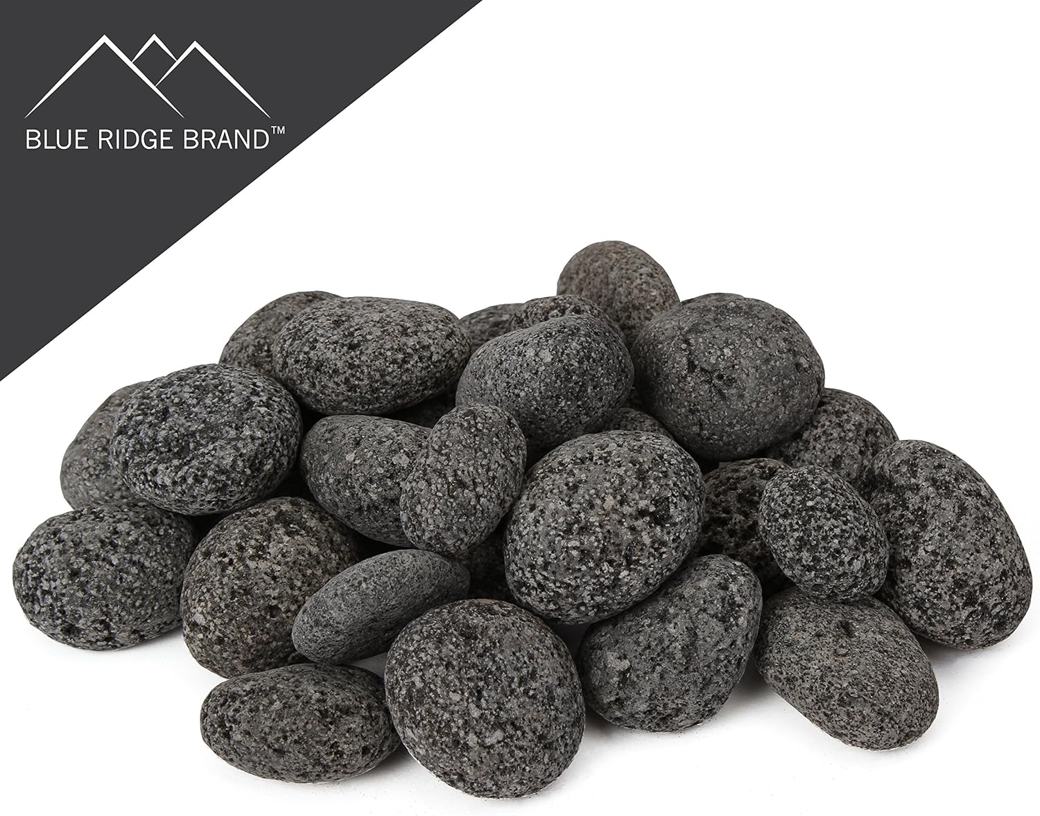 Lava Rock - 50-Pound Tumbled Lava Stones - 1" Black/Gray Lava Pebbles - Volcanic Rock - Landscaping Rocks - Small