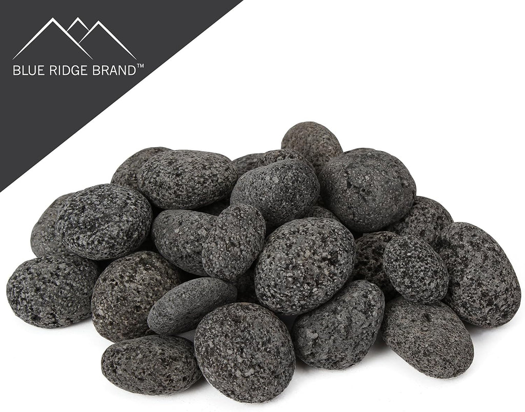 Lava Rock - 25-Pound Tumbled Lava Stones - 1" Black/Gray Lava Pebbles - Volcanic Rock - Landscaping Rocks - Small