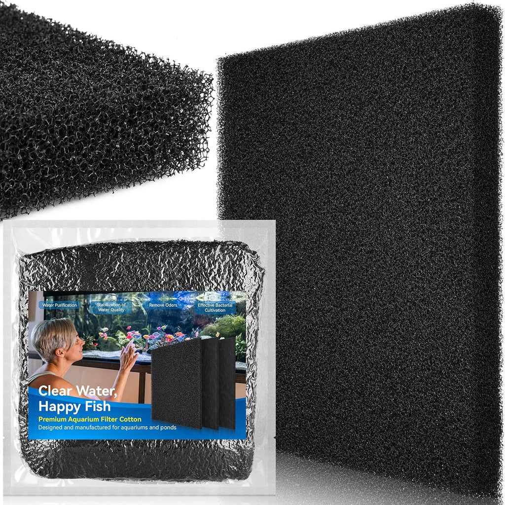 Borlech Aquarium Filter Sponge Pad, Filter Media Foam Sponges, Filter Accessories for Fish Tanks and Ponds (18.5"x18.5"x1.6", 20PPI, 1 Pack)