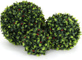 3rd Street Inn Holly Topiary Ball Assortment - 15", 11", 7" Artificial Topiary Plants - Wedding Decor - Indoor/Outdoor Artificial Plant Balls - Topiary Tree Substitute